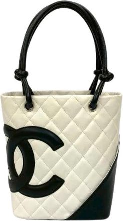 Chanel Pre-owned Cambon Line Small Handbag - Dames - Vintage Tas - Wit - ONE Size - Leer - Vintage