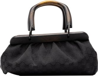 Gucci Pre-owned Gucci GG Canvas Wood Frame Handbag Ladies ZHXJ1BZ87B7X818A