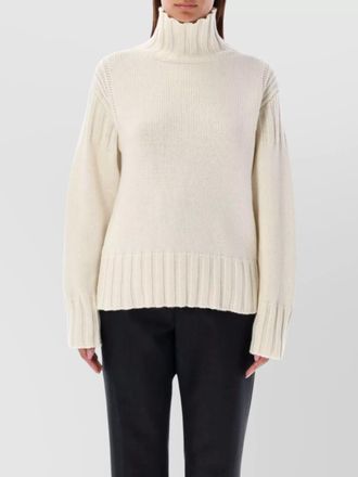Jil Sander cashmere relaxed-fit ribbed turtleneck jumper