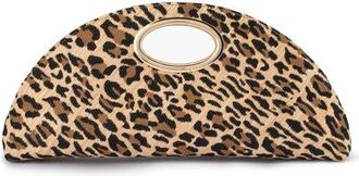 Olga Berg Geena Straw Clutch in Leopard at Nordstrom
