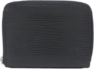 Louis Vuitton Black Leather Coin Purse/Coin Case (Pre-Owned)