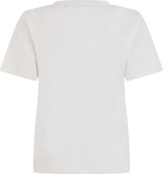 Polo Ralph Lauren Womens Cotton T-Shirt With Teddy Bear Motif Warm White T-Shirts & Jerseys