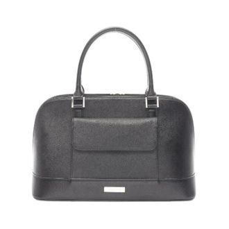 Burberry Pre-owned Handbags, female, Black, Size: ONE SIZE Pre-owned Leather Handbag