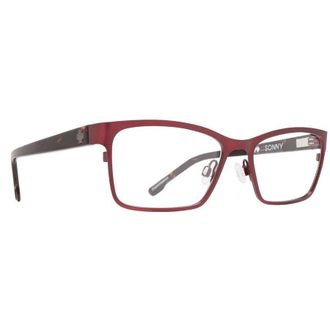 Spy Ladies Brown Rectangular Eyeglass Frames SONNYMATTEGARNETDARKTORT52