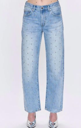 Pistola Denim Lexi Mid Rise Bowed Straight Jeans In Aries