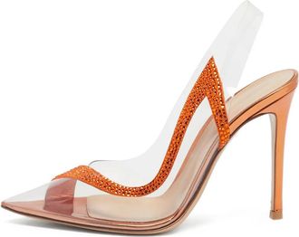 Gianvito Rossi Pumps Hortensia con cristalli 105mm - Arancione