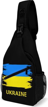 Generic I Love Ukraine Unisex Shoulder Bags Casual Crossbody Chest Bag Sling Backpack for Hiking Cycling Travel