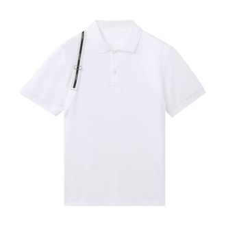 Alexander McQueen Harness Polo - male - Alexander McQueen - Polo Shirts - White - XL - Tops
