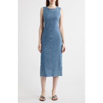 Rag & Bone Jasmine Denim Midi Tank Dress in Waverly at Nordstrom, Size 00
