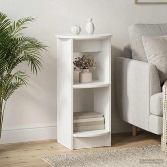 vidaXL Vidaxl Mobile Laterale Bianco Lucido Legno Ingegnerizzato
