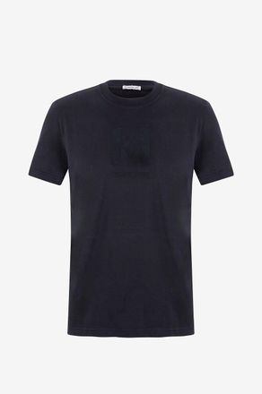 Moncler Kurzarm-T-Shirt mit Flocklogo M