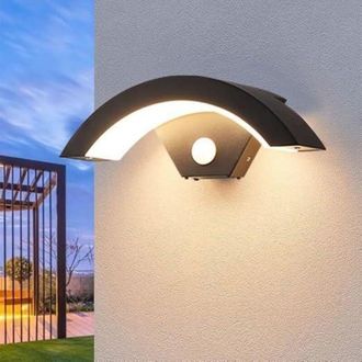 OEM Aplique Led De Pared Exterior De 18 W Con Sensor De Movimiento, Resistente Al Agua Ip65, Color Negro, Paquete De 2 Unidades, 3000 K, 2650 Lm