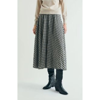 Scalpers Plaid Midi Skirt in Pinkcheck at Nordstrom, Size X-Large Eu