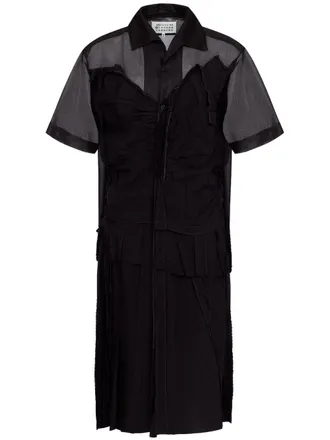 Maison Margiela Womens Midi Dress With Layered Design