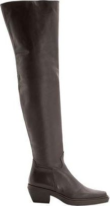 8 by YOOX LEATHER WESTERN OVER-THE-KNEE BOOTS