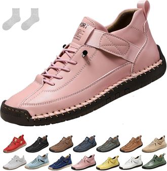 Generic Orthopedic Shoes, Womens Handmade Leather Orthopedic Comfortable Shoes, Anti-Impact Non-Slip for Hiking Camping Driving (A,12.5)