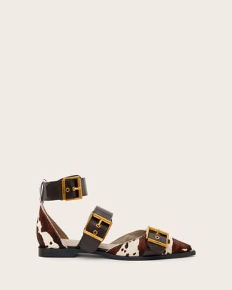 AllSaints Leather Sutton Leather Buckle Sandals, Size: UK 4/ US 7/ EU 37
