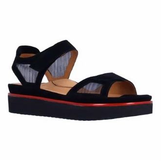 L'Amour Des Pieds Womens Arna Sandal In Black Suede
