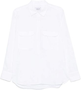 D4.0 Polo leggera in lino - Bianco