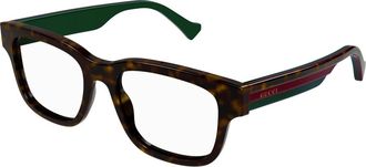 Gucci Rechthoekige Zonnebril - Heren - Brillen - Bruin - 57 MM - Accessoires