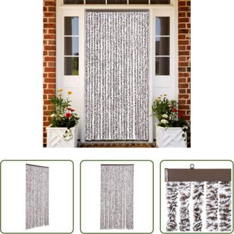 vidaXL Mosche - Tenda Antimosche Marrone e Beige 100x200 cm in Ciniglia