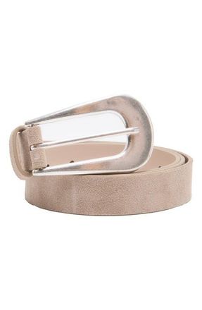 Free People Cannon Suede Belt in Biscotti at Nordstrom, Size X-Small