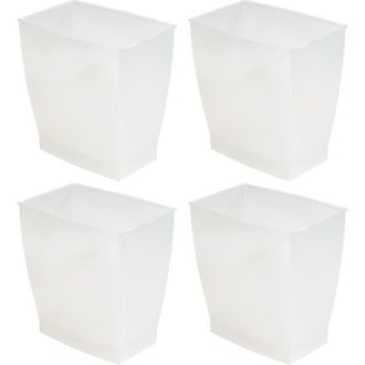 iDesign Small Rectangular Bathroom Trash Cans - Set of 4 - Gray in Frost at Nordstrom