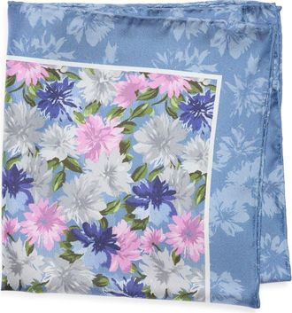 Robert Graham Floral Silk Pocket Square in Medium Blue at Nordstrom Rack