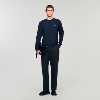 Sandro Heart patch sweatshirt