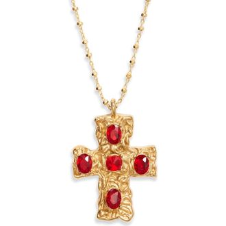 Vidakush Primary Belvedere Necklace in Gold/Red at Nordstrom, Size 14