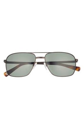 Ted Baker 58mm Polarized Aviator Sunglasses in Gunmetal at Nordstrom Rack