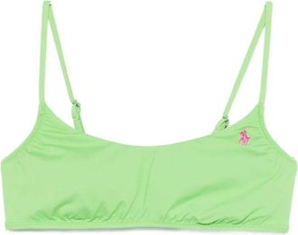 Polo Ralph Lauren Embroidered Pony Bikini Top - Dames - Bikinis - Groen - M - Nylon - Badmode