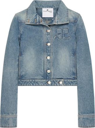 Courr&egrave;ges Reedition Embroidered Denim Jacket