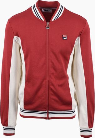 Fila Mens FILA SETTANTA TRACK JACKET GARNET/GARDENIA/FILA NAVY - Red - Size: 46