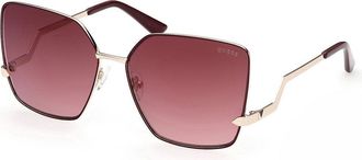 Guess GU7814 71T Womens Sunglasses Burgundy Size 62