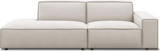 Castlery Customized Ivory Performance Side Chaise Sofa Left Facing | Jonathan by Castlery, White, High Comfort, Low-to-the-Ground Silhouette, Living Room Sofa