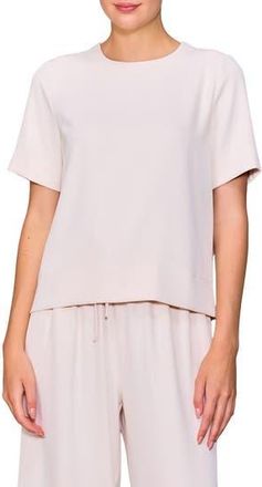Melloday Boxy Stretch Crepe T-Shirt in Bone at Nordstrom Rack, Size X-Small