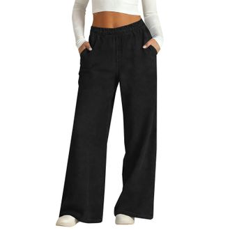 Generic Boyfriend Jeans for Women UK Wide Leg Jeans for Women Casual Boyfriend Elastic High Waist Barrel Trousers Fashion Going Out Denim Pants Streetwear Wor