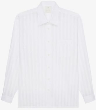 Givenchy Long Sleeve Shirt With Pocket White, Brand Size 40 (US Size 30)