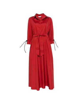 Max Mara Mirto Cotton Popeline Midi Dress
