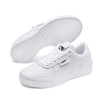Puma Sneaker PUMA CALI WNS, Damen, Gr. 37,5, puma wei&szlig;, puma wei&szlig;, Leder, unifarben, Schuhe Sneaker, aus Leder, atmungsaktiv, mit SOFTFOAM+ D&auml;mpfung