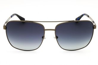 Timberland TB00044 Polarized Metal Rectangle Sunglasses - Gray
