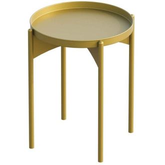 Calicosy Mesita Auxiliar Con Bandeja Redonda De Metal H57 Cm - Cole