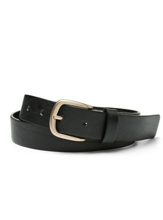 Simons Womens Brushed silver D-buckle soft leather belt