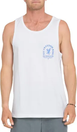 Quiksilver Freedom Ring Graphic Cotton Tank in White at Nordstrom, Size Xx-Large