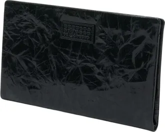 Maison Margiela Womens Numeric Clutch Black Calfskin