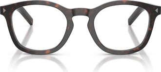 Prada 0pr C04v Classic Square Tortoiseshell Acetate Eyeglasses
