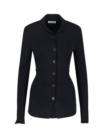 Jil Sander Camp Collar Shirt - Black