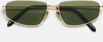 Retro Superfuture Sunglasses Isedra Classic Hos Gold/Green Unisex