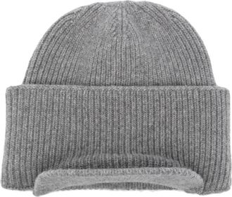 Laneus Geribbelde baseballpet voor vrouwen - Dames - Hoeden - Grijs - ONE Size - Accessoires